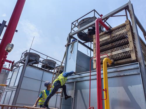 玻璃鋼冷卻塔內(nèi)壁進行防腐處理步驟(朔州防腐玻璃鋼